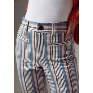 Anthropologie Maeve Jacquie Slim Trouser {Blue Motif} pants sz. 4. Nwot